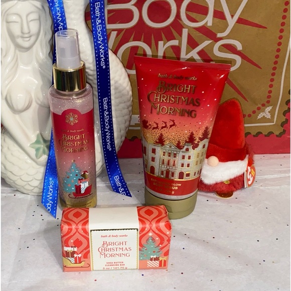 BATH AND BODY WORKS BRIGHT CHRISTMAS MORNING BUNDLE OF 4 ITEMS - Picture 7 of 8